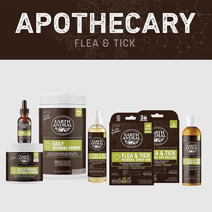 Earth Animal Apothecary Natural Flea & Tick - Herbal Bug Spray for Dogs & People - 8 oz. Bottle