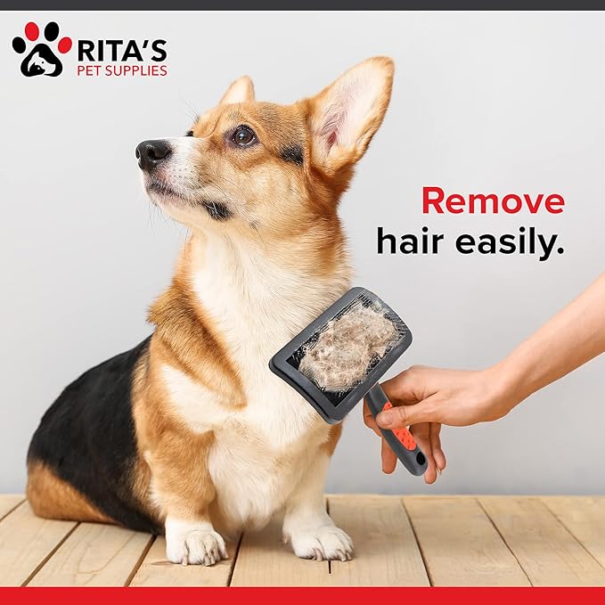 Rita's Pet Supplies Dog and Cat Curved Slicker Brush w/ free Mini Comb