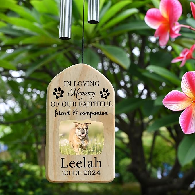 Pet Memorial Wind Chime, Pet Loss Gifts, Pet Memorial Gifts for Dogs, Dog Memorial Gifts for Loss of Dog, Loss of Dog Sympathy Gift, Dog Remembrance Gift, in Memory of Dog Cat - Friend and Companion