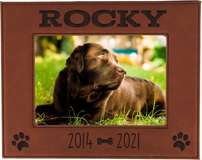 My Personal Memories Customized Dog Loss Memorial Pet Remembrance Picture Frame (Rust)