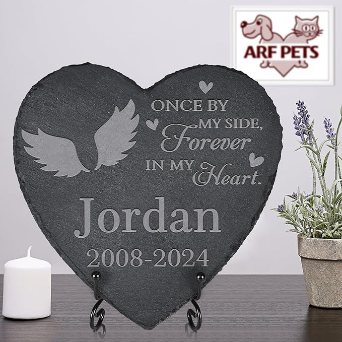 Personalized Pet Memorial, Pet Memorial Stone, Pet Tombstone, Pet Grave Marker, Pet Memorial Gifts, Pet Loss - Heart-Shaped