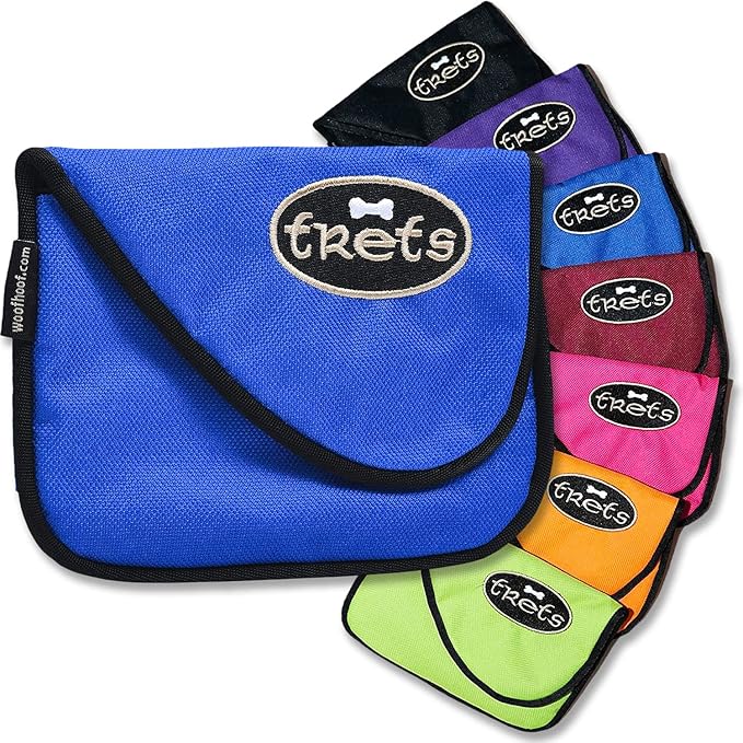 Woofhoof Dog Treat Pouch, Blue Training Treat Pouch - Clip On Dog Treat Holder, Innovative No Spill Design, Magnetic Flap, Expandable Gusset, Made of Durable Nylon, Machine Washable
