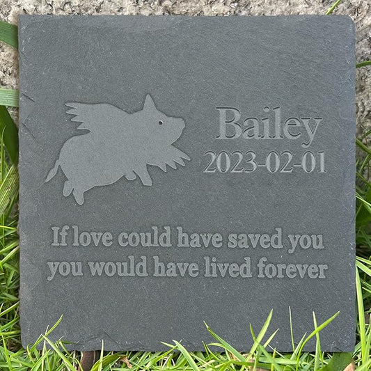 Personalized Pet Memorial Stone, Custom Loss of Pig Gifts Pet Keepsake Gifts Personalized Garden Stone Pig Sympathy Stone Pig Memorial Tombstone - Pig