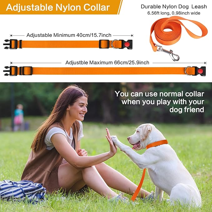 Prong Training Collar with Comfort Tips and Quick Release Snap Buckle - Dog Choke Pinch Collar with Nylon Cover