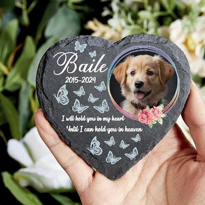 Dog Memorial Gifts for Loss of Dog Sympathy Gift,Dog Memorial Stone,Pet Memorial Gifts,Pet Loss Gifts,Pet Memorial Stones for Dogs Cemetery Decorations for Grave,Cat Memorial (bereavement gifts)