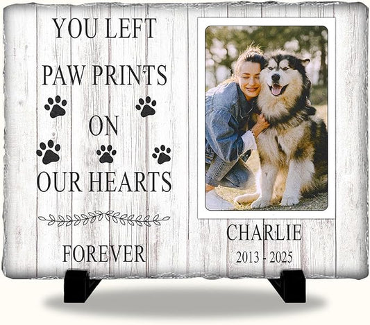 Custom Pet Memorial Personalized Cat Memorial Headstone | Best Remembrance Gifts with Photo in Loving Memory Dog Loss Gift | Personalized Gifts for Pet Lovers in Memory of Dog Garden Stone