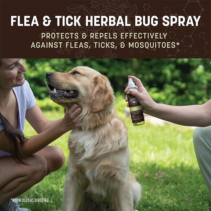 Earth Animal Apothecary Natural Flea & Tick - Herbal Bug Spray for Dogs & People - 8 oz. Bottle