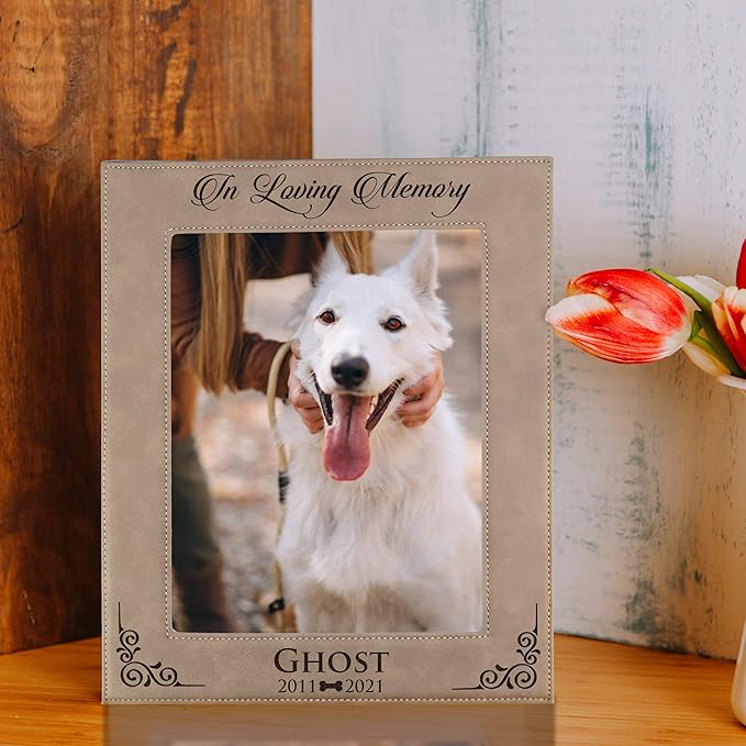 My Personal Memories Customized Dog Loss Memorial Pet Remembrance Picture Frame (Tan)