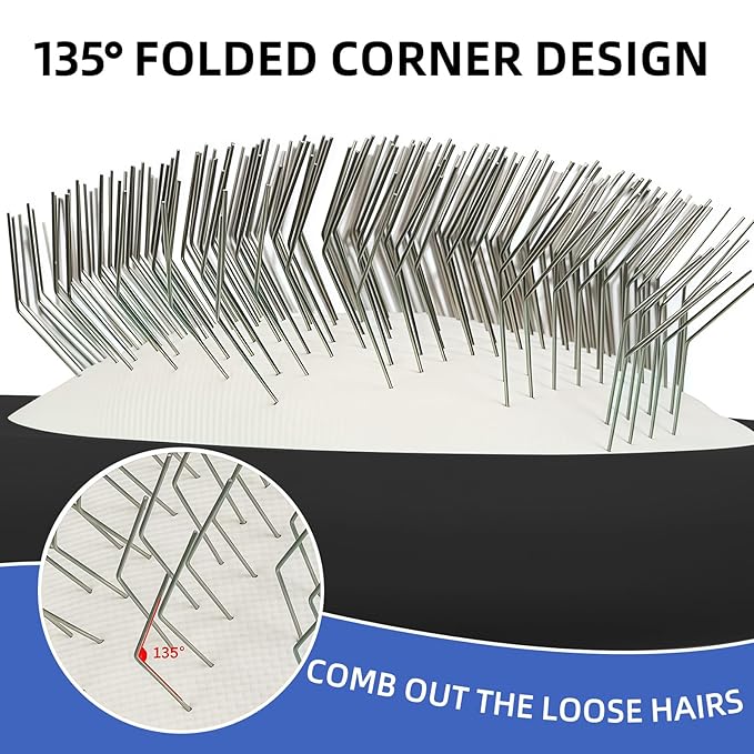 Cat Head Slicker Brush for Dogs Long Pin Dog Slicker Brush for Shedding Dog Dematting Comb Pet Grooming Tool for Dogs and Cats Remove Loose Hair Undercoat Knots Tangles