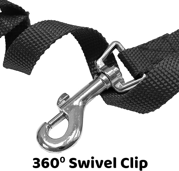 Downtown Pet Supply - Long Dog Leash - Dog Training Leash - Recall & Obedience Dog Training Tools - Nylon - 150 ft - Black Dog Leash