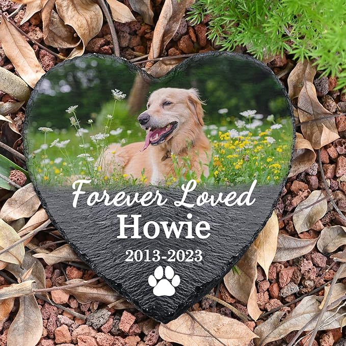Pet Sympathy Gifts, Dog Memorial Stone, Pet Headstones for Dogs, Personalized Pet Loss Gifts, Dog Memorial Gifts for Loss of Dog, Cat Passing Away Gifts, Bereavement Gifts for Loss of Pet