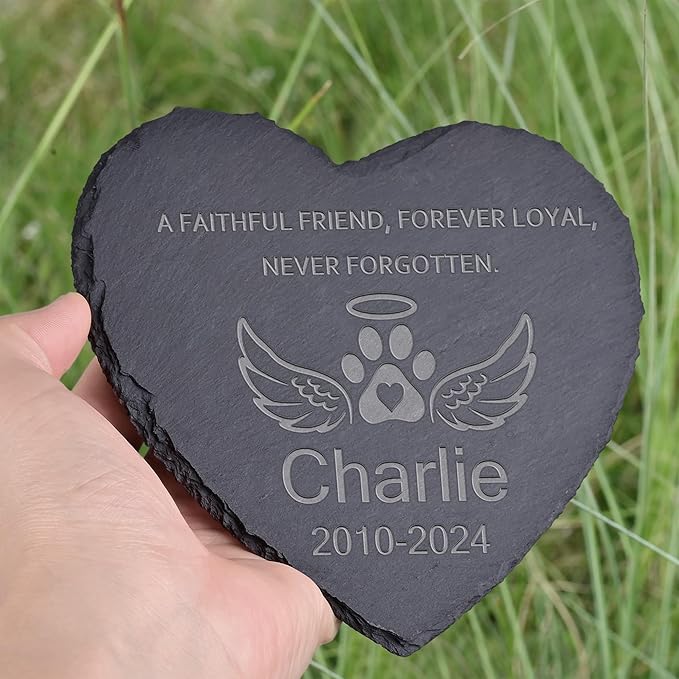 Pet Memorial Gifts, Pet Memorial Stone, Dog Memorial Stone, Dog Memorial Gifts for Loss of Dog, Cat Memorial Gifts, Pet Loss Gifts, Loss of Dog Sympathy Gift, in Memory of Pet - Forever Loyal