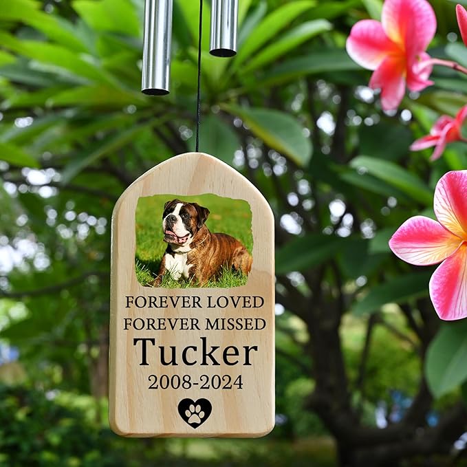 Dog Memorial Gifts for Loss of Dog, Pet Memorial Wind Chime, Pet Memorial Gifts, Pet Loss Gifts, Loss of Dog Sympathy Gift, Dog Remembrance Gift, in Memory of Dog Cat - Forever Missed