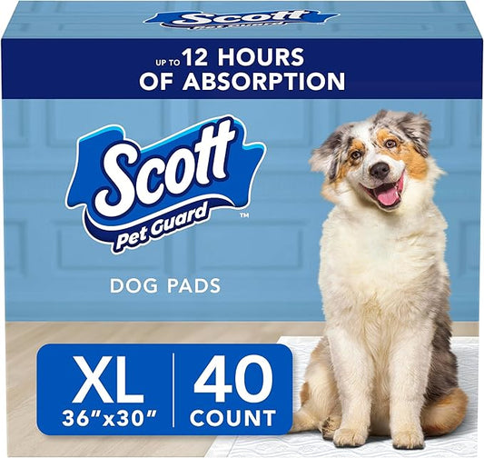 Scott Pet Guard Dog Pads - Size XL - 30" x 36" - 40 Pack of Pet Pads
