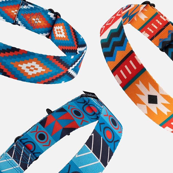 CollarDirect Aztec Martingale Collars for Dogs Heavy Duty Tribal Pattern Safety Nylon Training Collar Large Medium Small (Blue Geometric, L, Neck Size 15"-20")