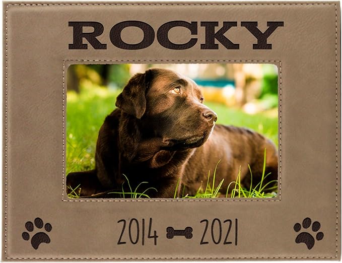 My Personal Memories Customized Dog Loss Memorial Pet Remembrance Picture Frame (Tan)