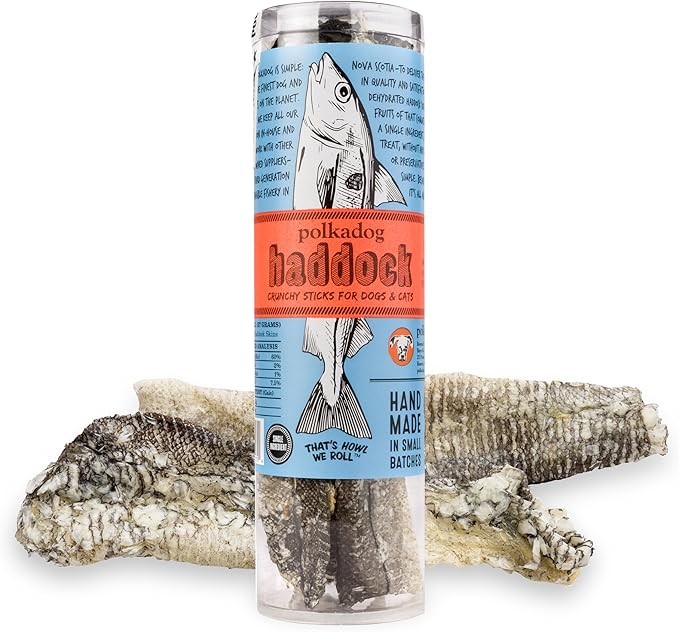 Polka Dog Bakery Haddock Skins All Natural Dog Treats Tube, 2 oz
