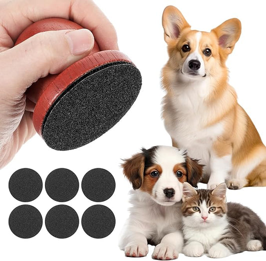 Dog Nail File with 6Pcs Replaceable Filing Disc, Dog Scratch Board for Safe and Easy Nail Care, Dogs Nails Scratch Board Ensures Smooth and Healthy Nails for Dogs and Cats