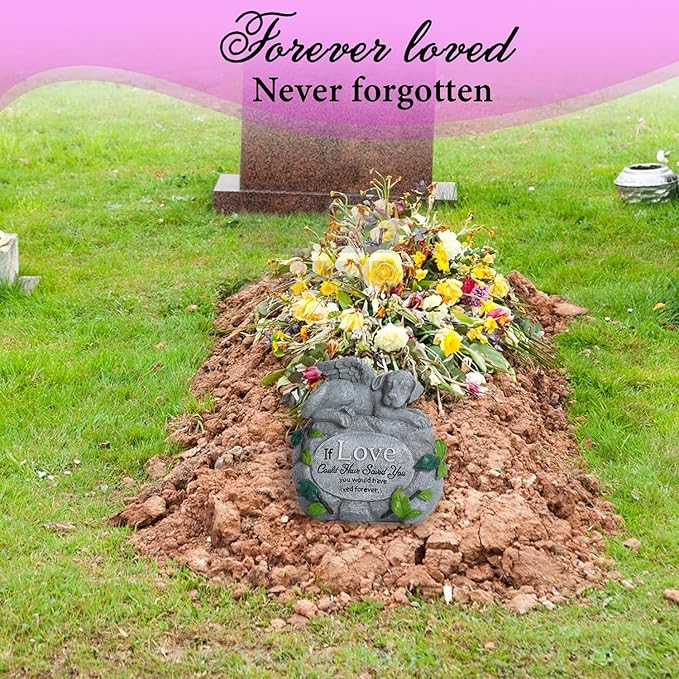 Dog Memorial Gifts for Loss of Dog - Forever My Guardian Angel Garden Dog Memorial Stone，Dog Passing Away Sympathy Gifts - Thoughtful Pet Loss Sympathy Gifts