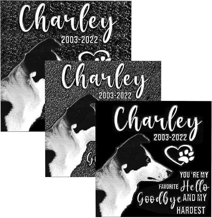 LINMAGCO Dog Memorial Gifts for Loss of Dog,Dog Memorial Stone,Pet Memorial Gifts with Photo, Customized Pet Headstone,Cat Memorial Gifts,Decorations for Grave