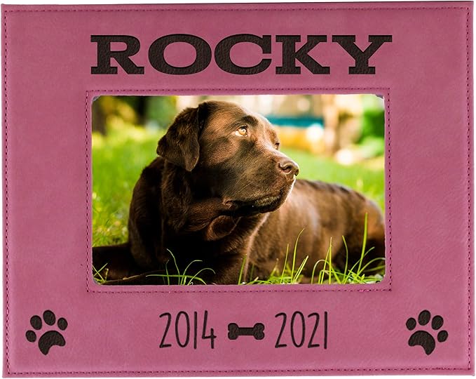 My Personal Memories Custom Personalized Dog Loss Memorial Pet Remembrance Picture Frame (Pink)
