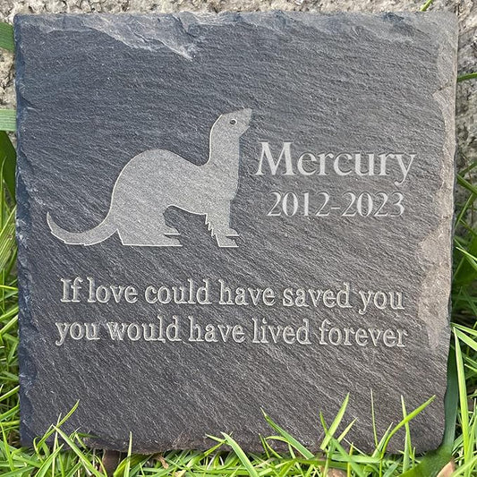 Personalized Pet Memorial Stone, Custom Loss of Ferret Gifts Pet Keepsake Gifts Personalized Garden Stone Ferret Sympathy Stone Ferret Memorial Tombstone - Ferret