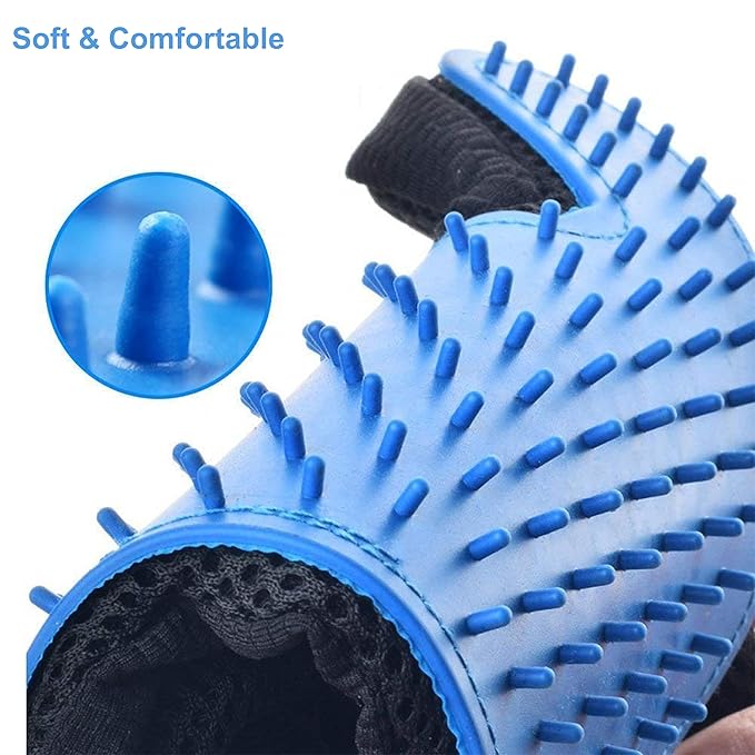 Dog Washing Gloves Brush for Pet: JOANGIHC 3PCS Dogs Shedding Wash Massage Gloves Grooming for Short Long Haired Dogs Cats (Light Yellow)