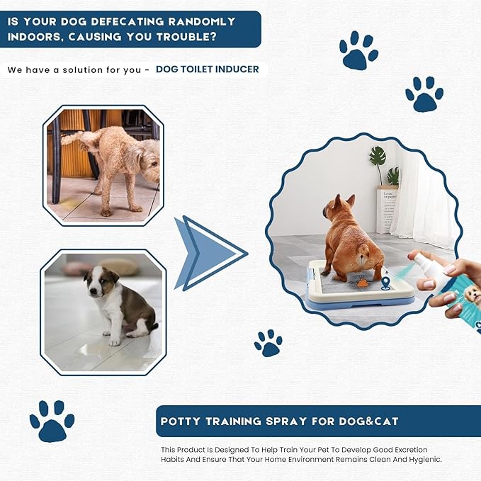 Dog Potty Training Spray - Effective Puppy Potty Training Aid for Indoor & Outdoor Housebreaking - Attractant Scents for Dogs & Puppies - Shortens Training Time & Saves Floors (3.38 fl oz)