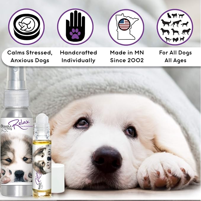 The Blissful Dog Great Pyrenees Relax Roll-ON Aromatherapy for Dogs - Anxiety Relief for Dogs