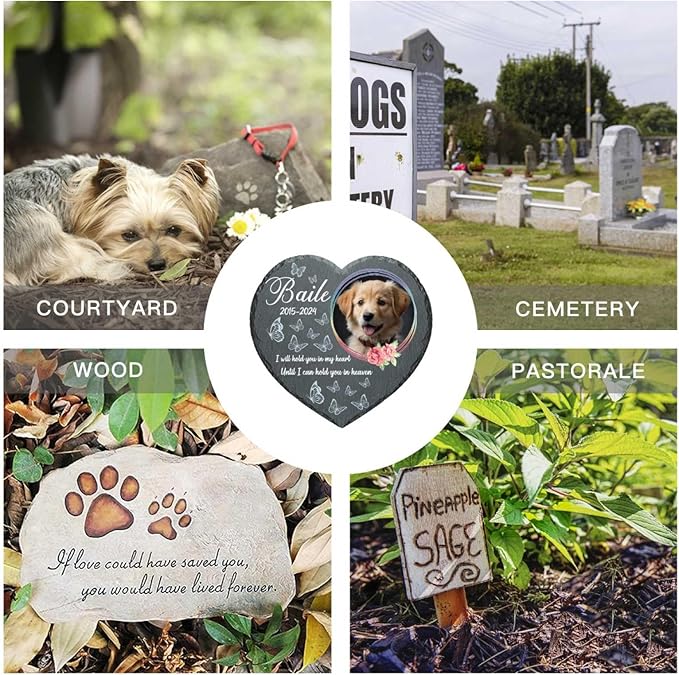 Dog Memorial Gifts for Loss of Dog Sympathy Gift,Dog Memorial Stone,Pet Memorial Gifts,Pet Loss Gifts,Pet Memorial Stones for Dogs Cemetery Decorations for Grave,Cat Memorial (bereavement gifts)