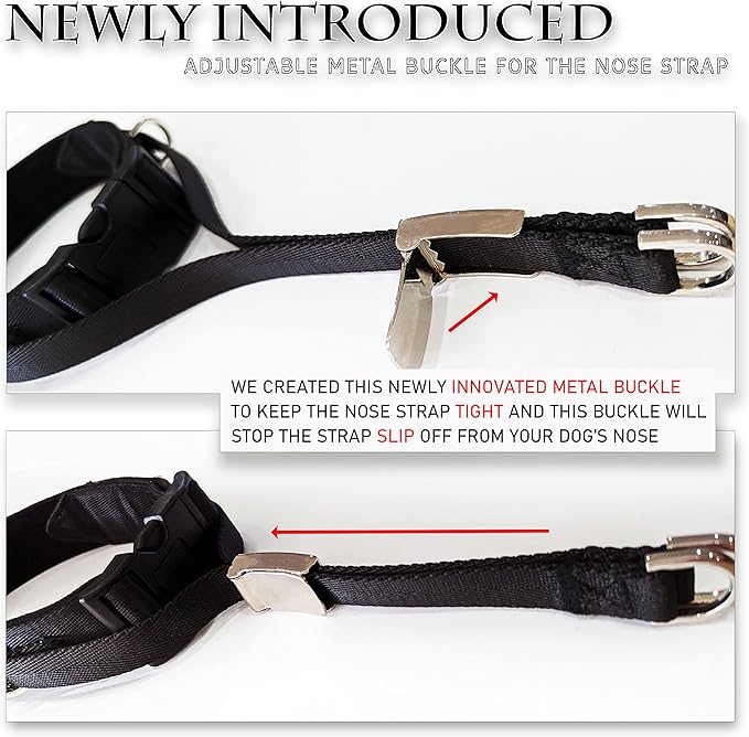 PetsProMax No-Pull Dog Headcollar for Small Dogs; Instant Stop Pulling; Gentle Training Collar for Dogs; Comfortable, Safe, and Effective Walking/Training Solution (Black, S)