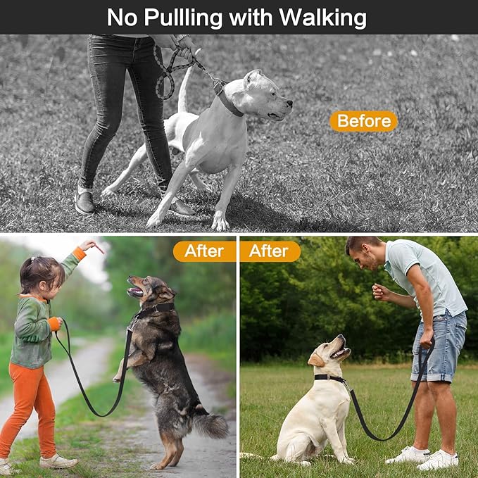Prong Training Collar with Comfort Tips and Quick Release Snap Buckle - Dog Choke Pinch Collar with Nylon Cover