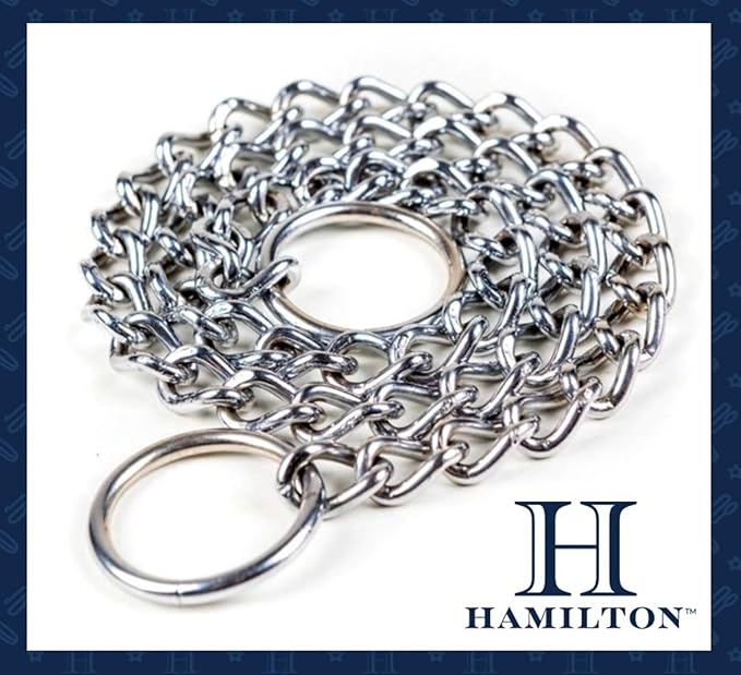 Hamilton Metal Slip Link Choke Chain Dog Collar, Extra Heavy 4.0mm x 26"