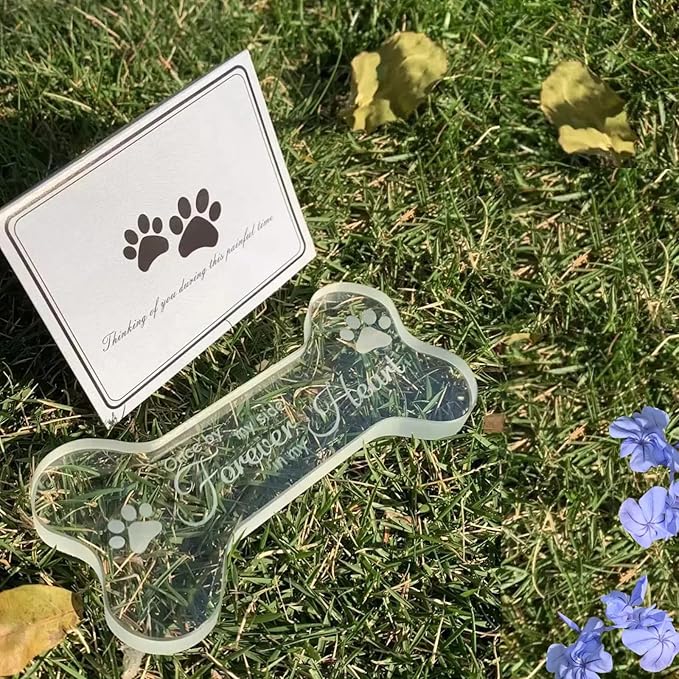 Crystal Glass Dog Memorial Gifts for Loss of Dog, Pet Memorial Gift for Dogs, Loss of Dog Sympathy Gift for Dog Owner, Pet Bereavement Gifts Ideas, Personalized Dog Memory Keepsake for Dog Death