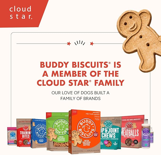 Buddy Biscuits 3.5 lbs. Bag of Crunchy Dog Treats Made with Bacon & Cheese