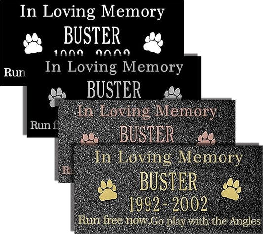 LINMAGCO Dog Memorial Gifts for Loss of Dog,Dog Memorial Stone,Pet Memorial Gifts with Photo, Customized Pet Headstone,Cat Memorial Gifts,Decorations for Grave
