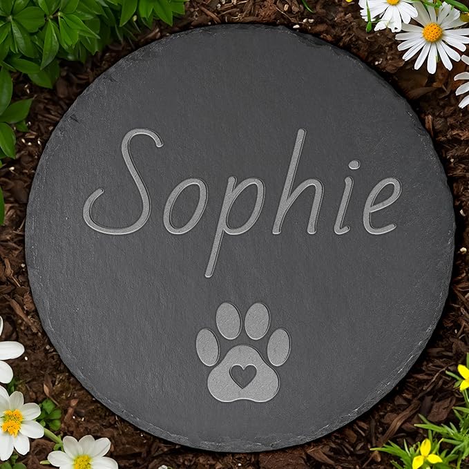 Pet Memorial Gift, Pet Memorial Stone, Sympathy Gift, Personalized Pet Memorial, Memorial Gift, Dog Memorial, Cat Memorial, Memorial Stone - Pet Paw Print