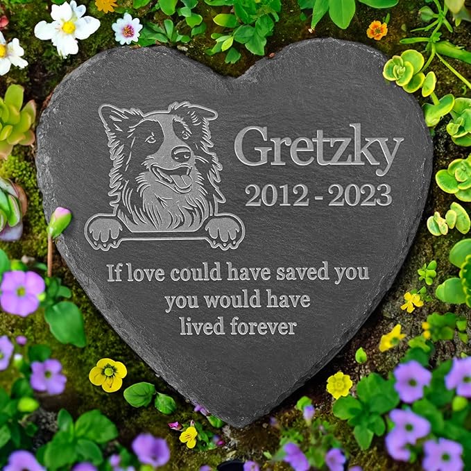 Personalized Border Collie Memorial, Border Collie Dog Memorial Stone, Loss of Border Collie, Border Collie Keepsake, in Loving Memory Border Collie