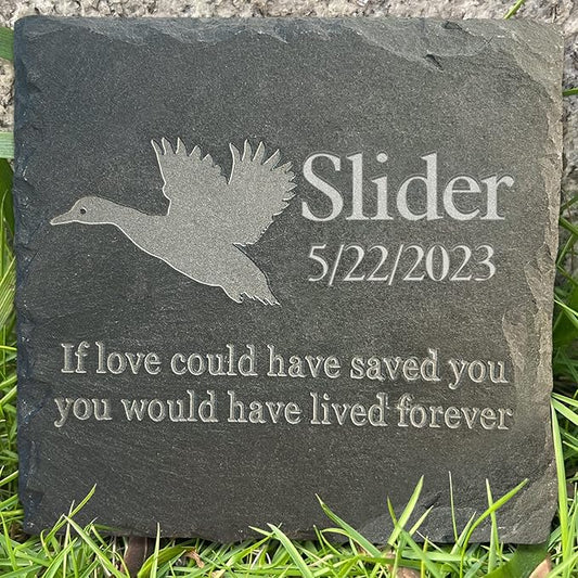 Personalized Pet Memorial Stone, Custom Loss of Duck Gifts Pet Keepsake Gifts Personalized Garden Stone Duck Sympathy Stone Duck Memorial Tombstone - Duck