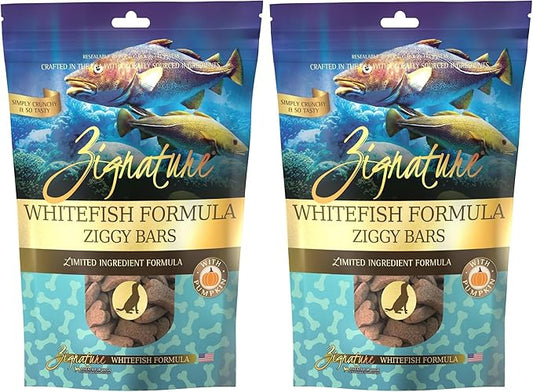 Zignature Whitefish Limited Ingredient Formula Biscuit Dog Treats 12oz (Pack of 2)