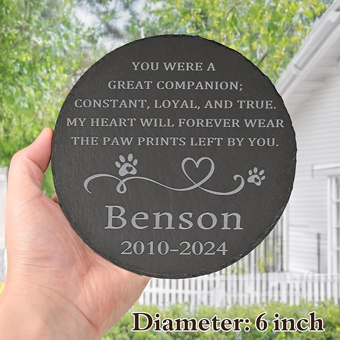 Pet Memorial Gift, Pet Memorial Stone, Sympathy Gift, Personalized Pet Memorial, Memorial Gift, Dog Memorial, Cat Memorial, Memorial Stone - Great Companion