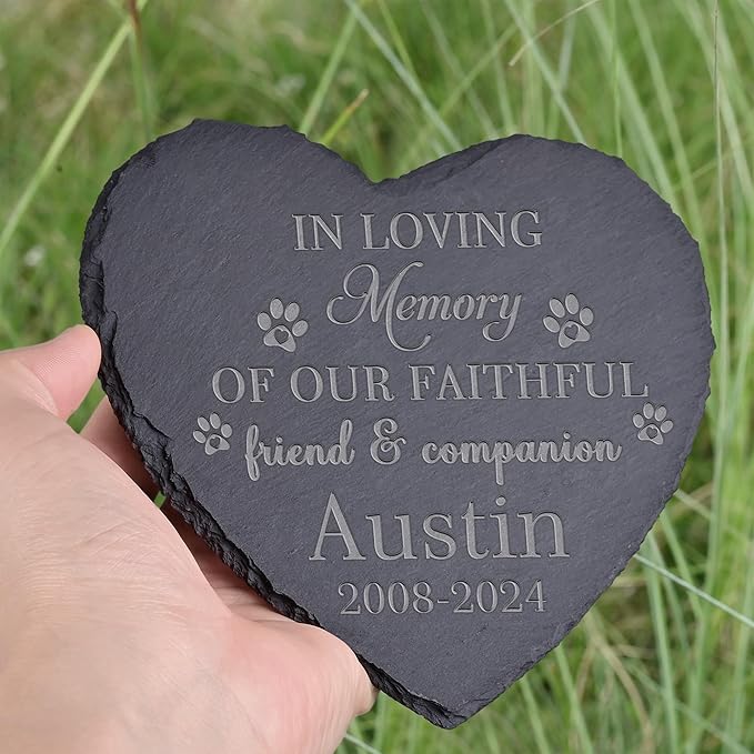 Pet Memorial Gifts, Pet Memorial Stone, Dog Memorial Stone, Dog Memorial Gifts for Loss of Dog, Cat Memorial Gifts, Pet Loss Gifts, Loss of Dog Sympathy Gift, In Memory of Pet - FRIEND & COMPANION
