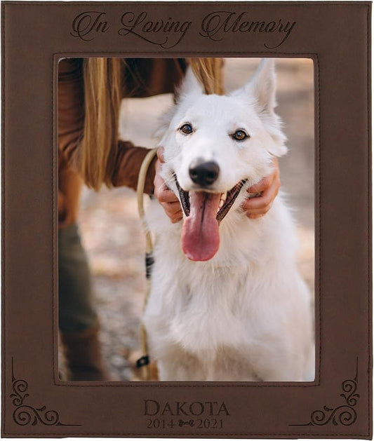 My Personal Memories Custom Personalized Dog Loss Memorial Pet Remembrance Picture Frame (Brown)