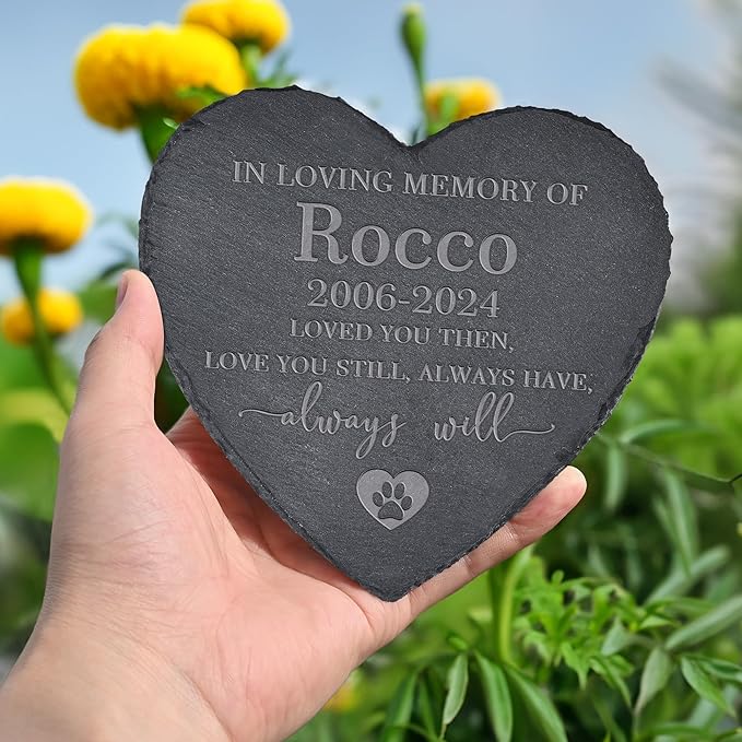 Dog Memorial Gifts for Loss of Dog, Dog Memorial Stone, Pet Memorial Gifts, Pet Memorial Stone, Pet Loss Sympathy Gift, Cat Memorial Gifts, Dog Bereavement Gifts - Love You Then Love You Still