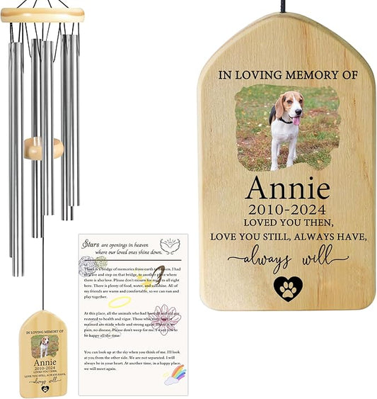 Dog Memorial Gifts for Loss of Dog, Pet Memorial Wind Chime, Pet Memorial Gifts, Pet Loss Gifts, Loss of Dog Sympathy Gift, Dog Remembrance Gift, in Memory of Dog Cat - Love You Still