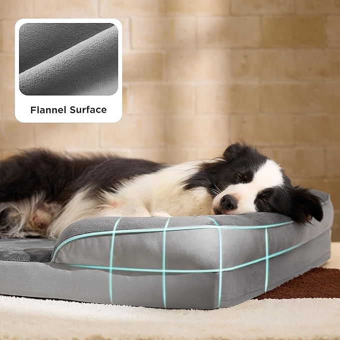 Bedsure L Plus Orthopedic Dog Bed for Large Dogs - Washable Dog Cat Bed Waterproof, L Plus Big Comfort Dogs Couch Sofa with Washable Removable Cover, Pet Bed with Nonskid Bottom, Ember Clay, 38"
