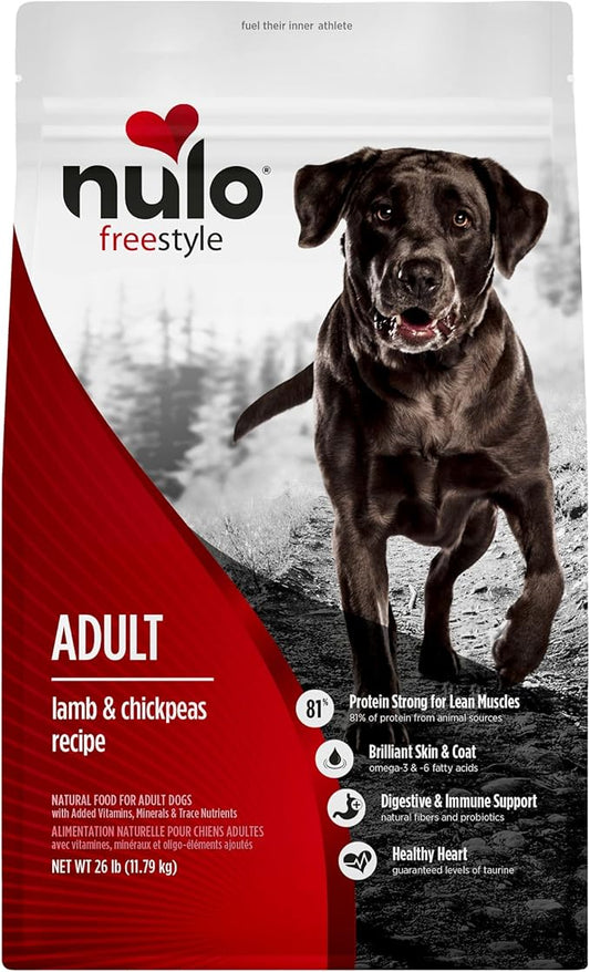 Nulo Freestyle Adult Dog Food, Premium All Natural Grain-Free Dry Small Kibble Dog Food, with BC30 Probiotic for Healthy Digestion, and High Animal-Based Protein with no Chicken or Egg Alternatives