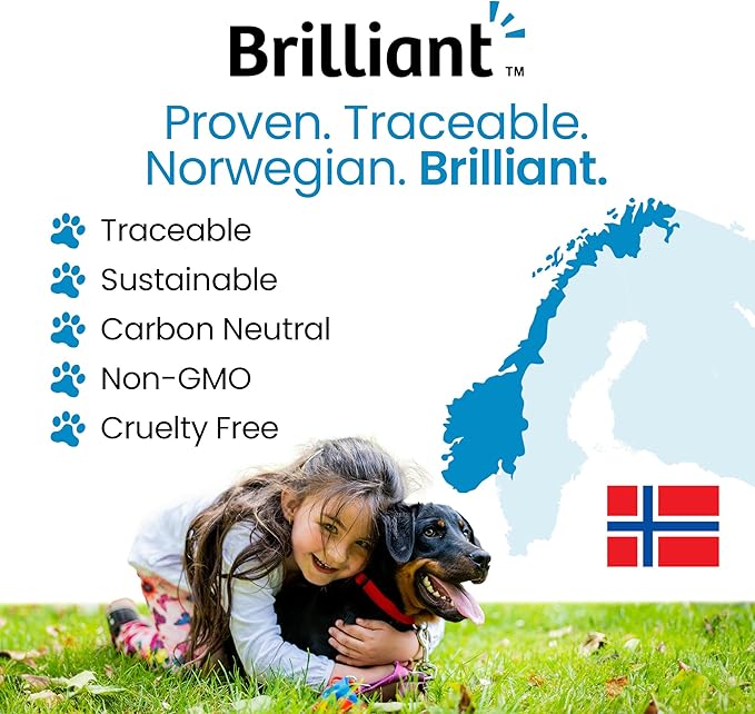 Brilliant Bone & Joint Supplement for Dogs - High Strength Calcium & Collagen Powder for Joint & Hip Support, Essential Supplement for Dog’s of All Ages - 10.6 Oz