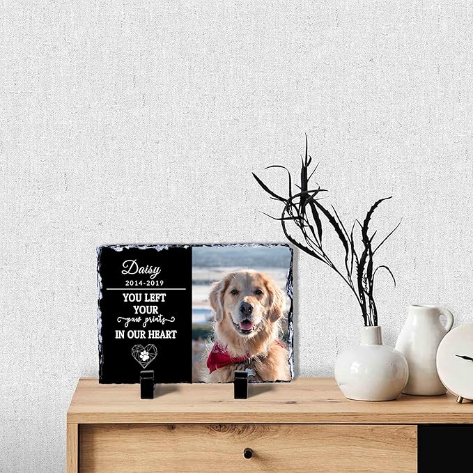 Personalized Pet Memorial Stone, Dog Memorial Gifts for Loss of Dogs, Loss of Dog Sympathy Gift, Pet Memorial Gift for Dogs, Cemetery Decorations for Grave