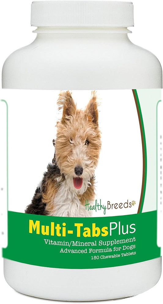 Healthy Breeds Wire Fox Terrier Multi-Tabs Plus Chewable Tablets - The Vitamins & Minerals Your Dog Needs to Support Better Health from The Inside Out - 180 Count